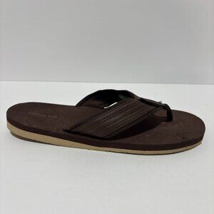 London Fog Women’s Tyrone Flip Flop Sandals Brown, Size 11 M